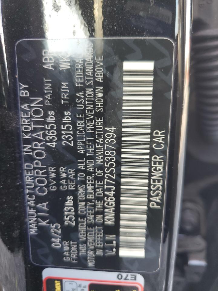 2025 Kia K5 Gt Line VIN: KNAG64J72S5387394 Lot: 93321825