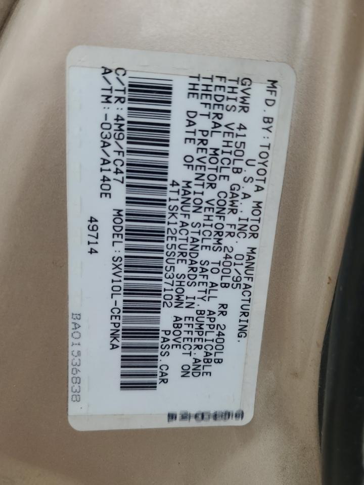 1995 Toyota Camry Le VIN: 4T1SK12E5SU537102 Lot: 93472415