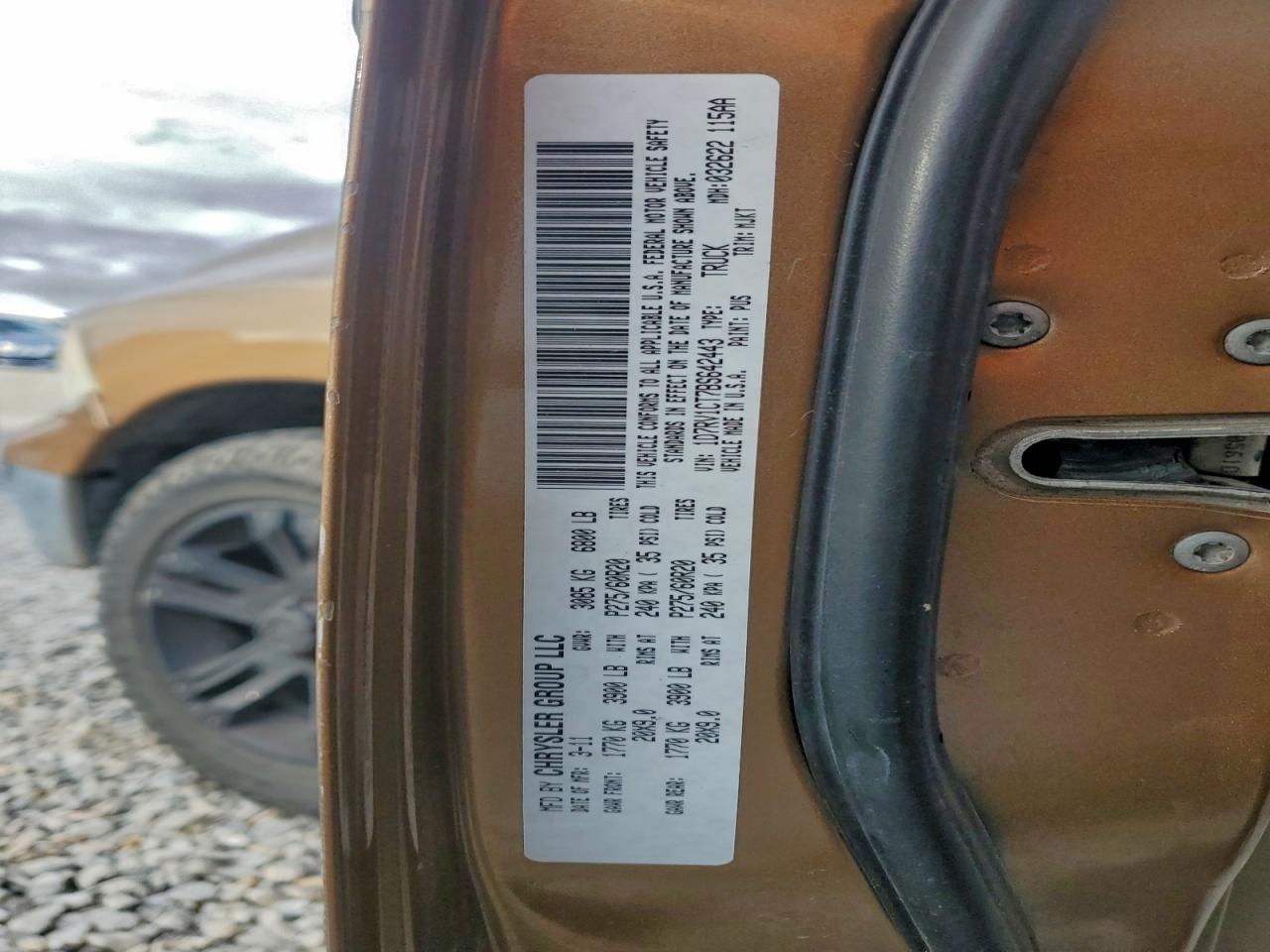 2011 Dodge Ram 1500 VIN: 1D7RV1CT7BS642443 Lot: 93835205