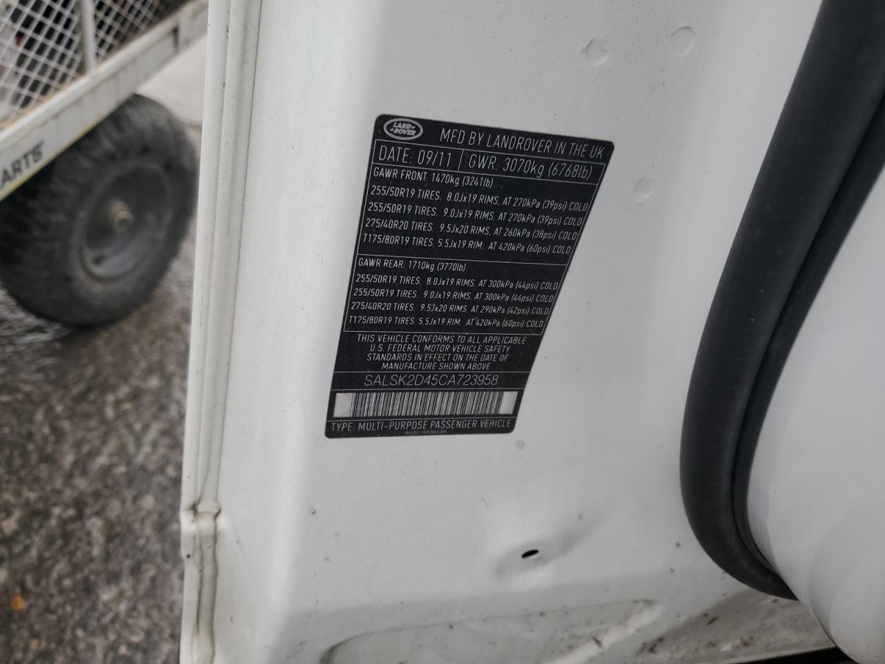 2012 Land Rover Range Rover Sport Hse Luxury VIN: SALSK2D45CA723958 Lot: 93236065