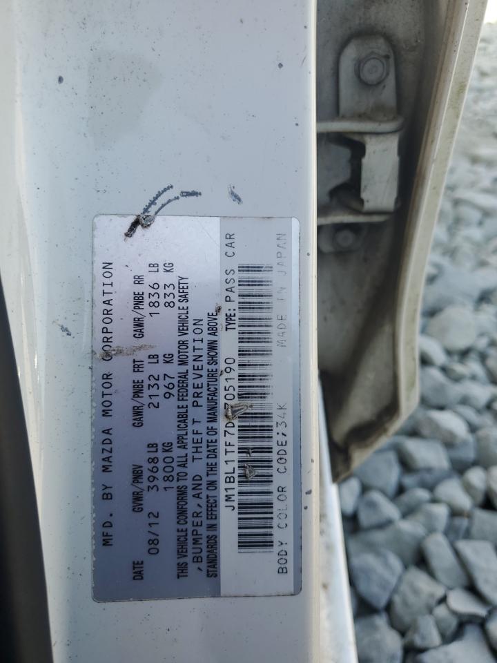 2013 Mazda 3 I VIN: JM1BL1TF7D1705190 Lot: 93755185