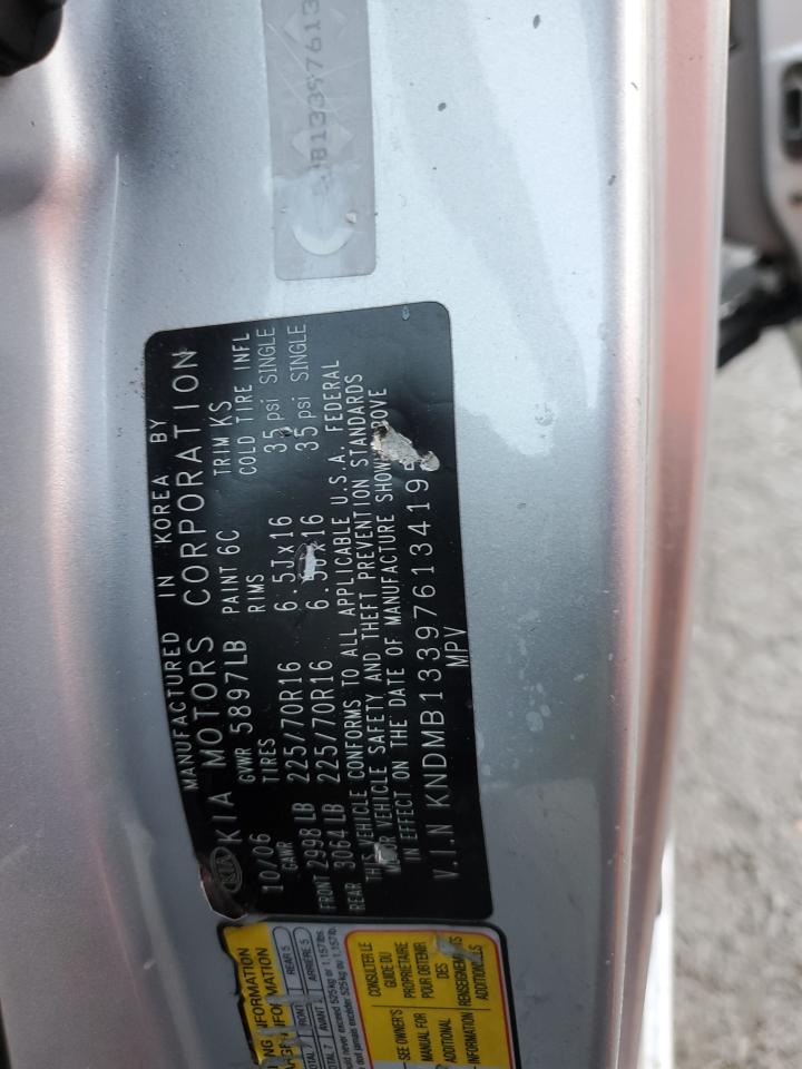 2007 Kia Sedona Ex VIN: KNDMB133976134195 Lot: 91634455