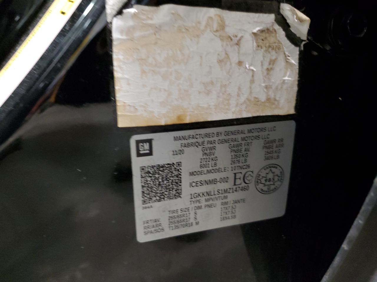 2021 GMC Acadia At4 VIN: 1GKKNLLS1MZ147460 Lot: 92525345