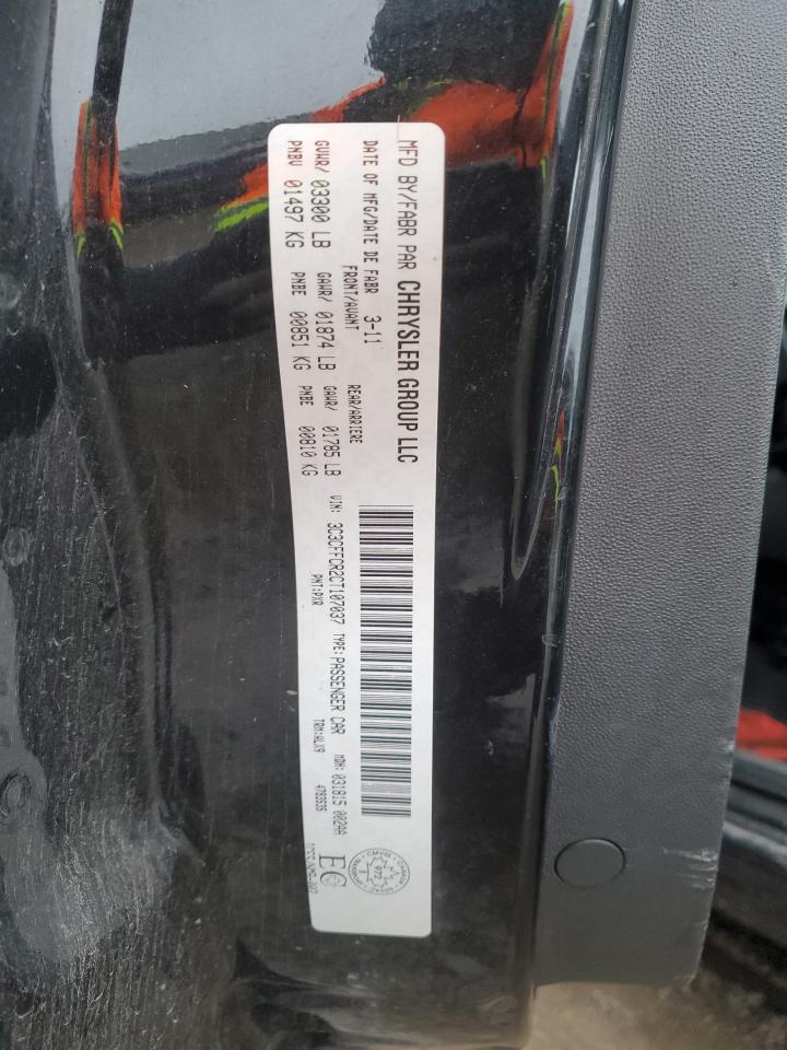 2012 Fiat 500 Lounge VIN: 3C3CFFCR2CT107037 Lot: 92651205