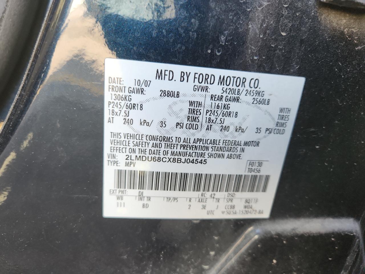 2008 Lincoln Mkx VIN: 2LMDU68CX8BJ04545 Lot: 92919745