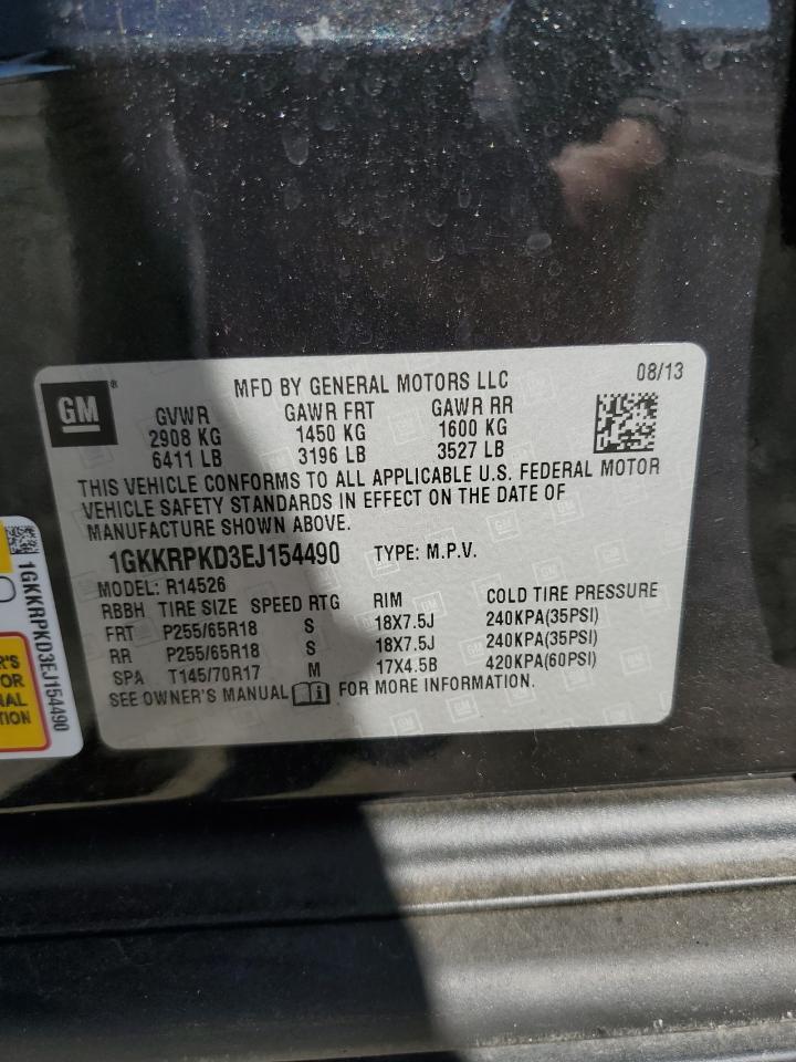 2014 GMC Acadia Sle VIN: 1GKKRPKD3EJ154490 Lot: 91770245
