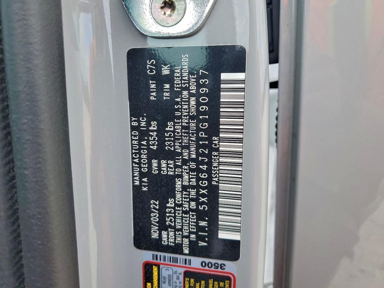 2023 Kia K5 Gt Line VIN: 5XXG64J21PG190937 Lot: 93039645