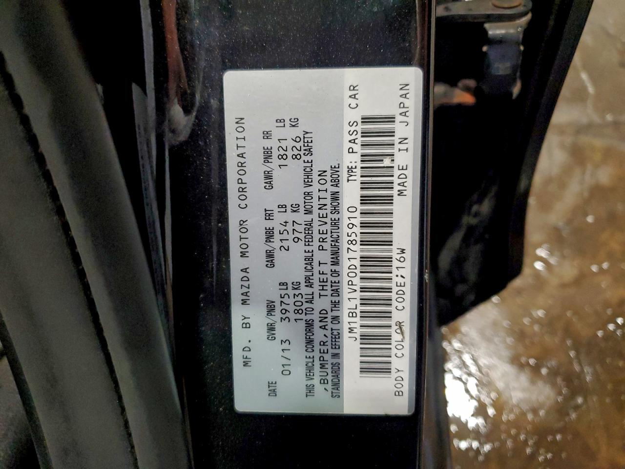 2013 Mazda 3 I VIN: JM1BL1VP0D1785910 Lot: 94066525