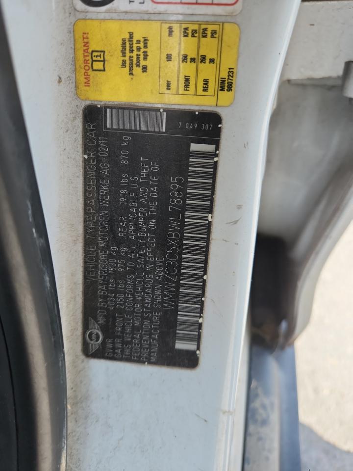 2011 Mini Cooper S Countryman VIN: WMWZC3C5XBWL78895 Lot: 93526265