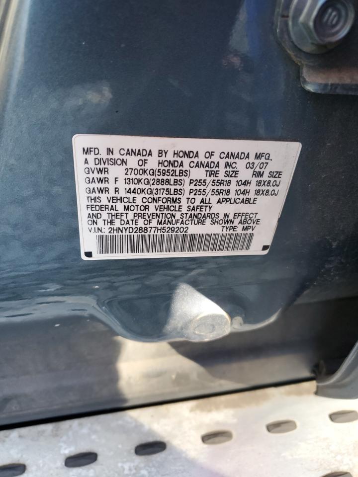 2007 Acura Mdx Sport VIN: 2HNYD28877H529202 Lot: 91275415