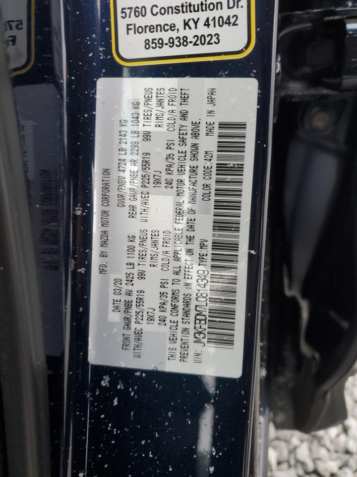 2020 Mazda Cx-5 Grand Touring VIN: JM3KFBDM7L0814349 Lot: 91560785