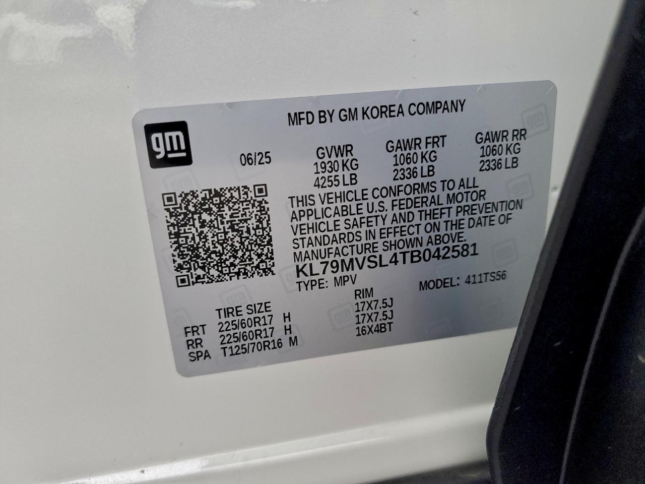 2026 Chevrolet Trailblazer Activ VIN: KL79MVSL4TB042581 Lot: 94189725