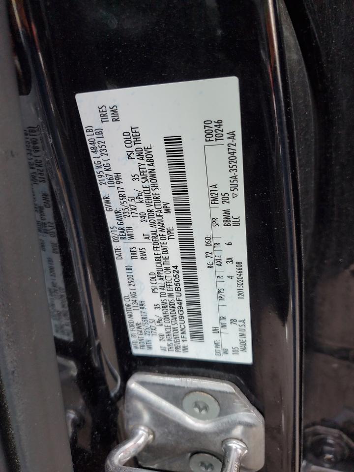 2015 Ford Escape Se VIN: 1FMCU9G94FUB50524 Lot: 93481555