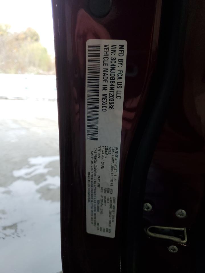 2022 Jeep Compass Latitude VIN: 3C4NJDBB4NT203086 Lot: 92282015