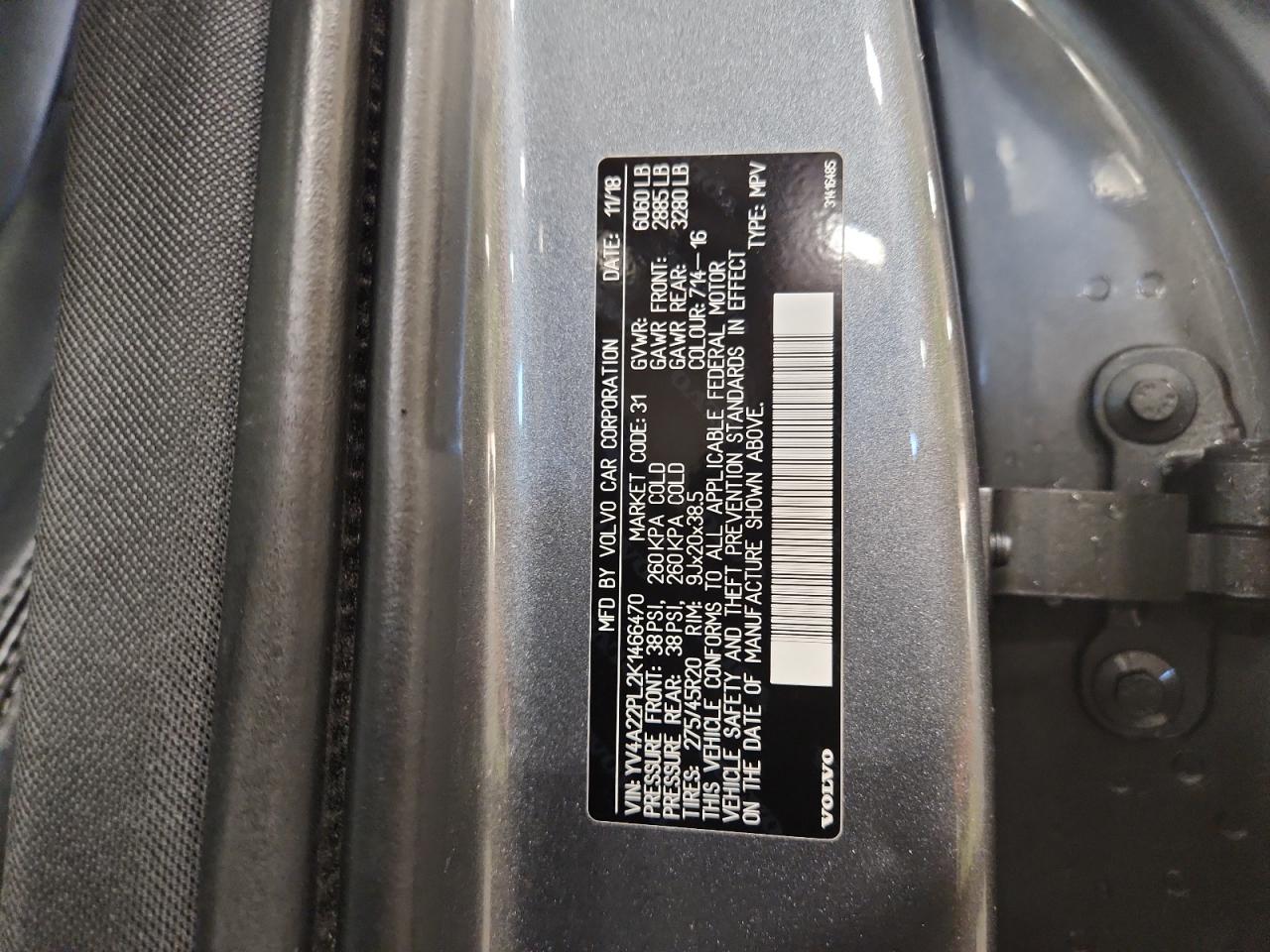 2019 Volvo Xc90 T6 Inscription VIN: YV4A22PL2K1466470 Lot: 92624475