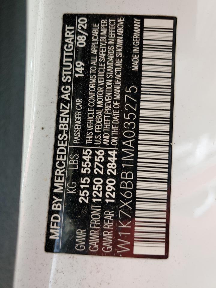 2021 Mercedes-Benz Amg Gt 53 VIN: W1K7X6BB1MA035275 Lot: 91199785