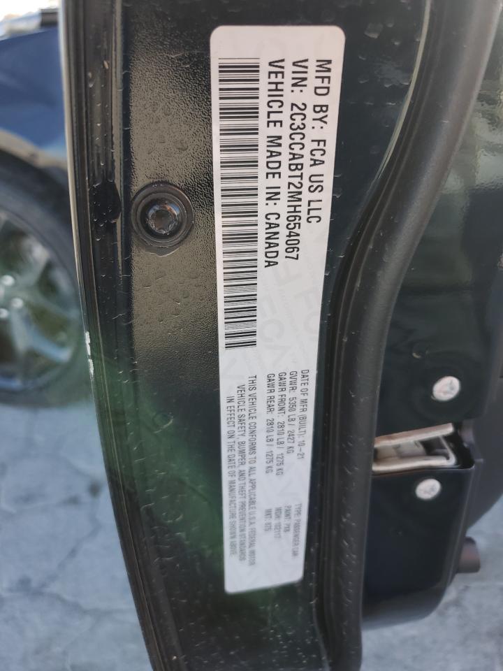 2021 Chrysler 300 S VIN: 2C3CCABT2MH654067 Lot: 92834375