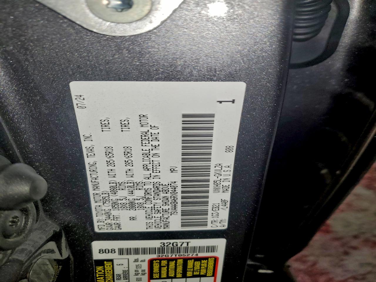 2024 Toyota Sequoia Sr5 VIN: 7SVAAABA6RX044074 Lot: 68927555