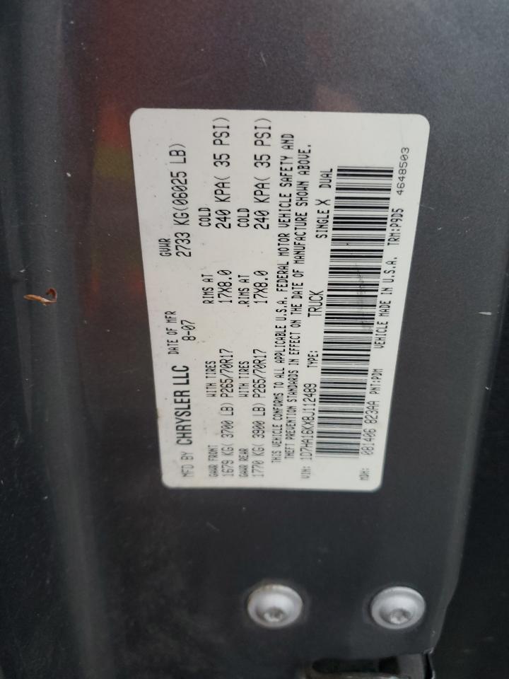 2008 Dodge Ram 1500 St VIN: 1D7HA16KX8J112489 Lot: 92196125