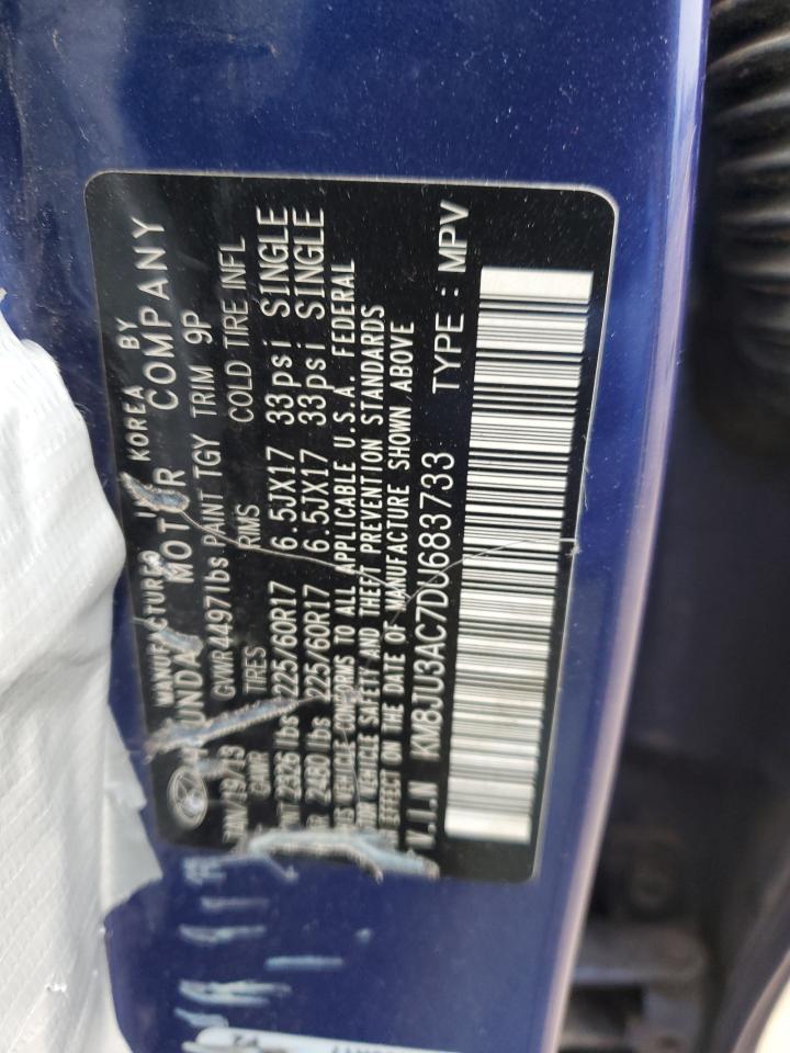 2013 Hyundai Tucson Gls VIN: KM8JU3AC7DU683733 Lot: 93637695