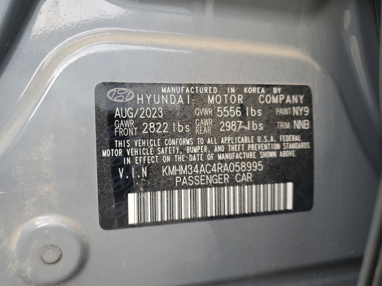 2024 Hyundai Ioniq 6 Sel VIN: KMHM34AC4RA058995 Lot: 92792575