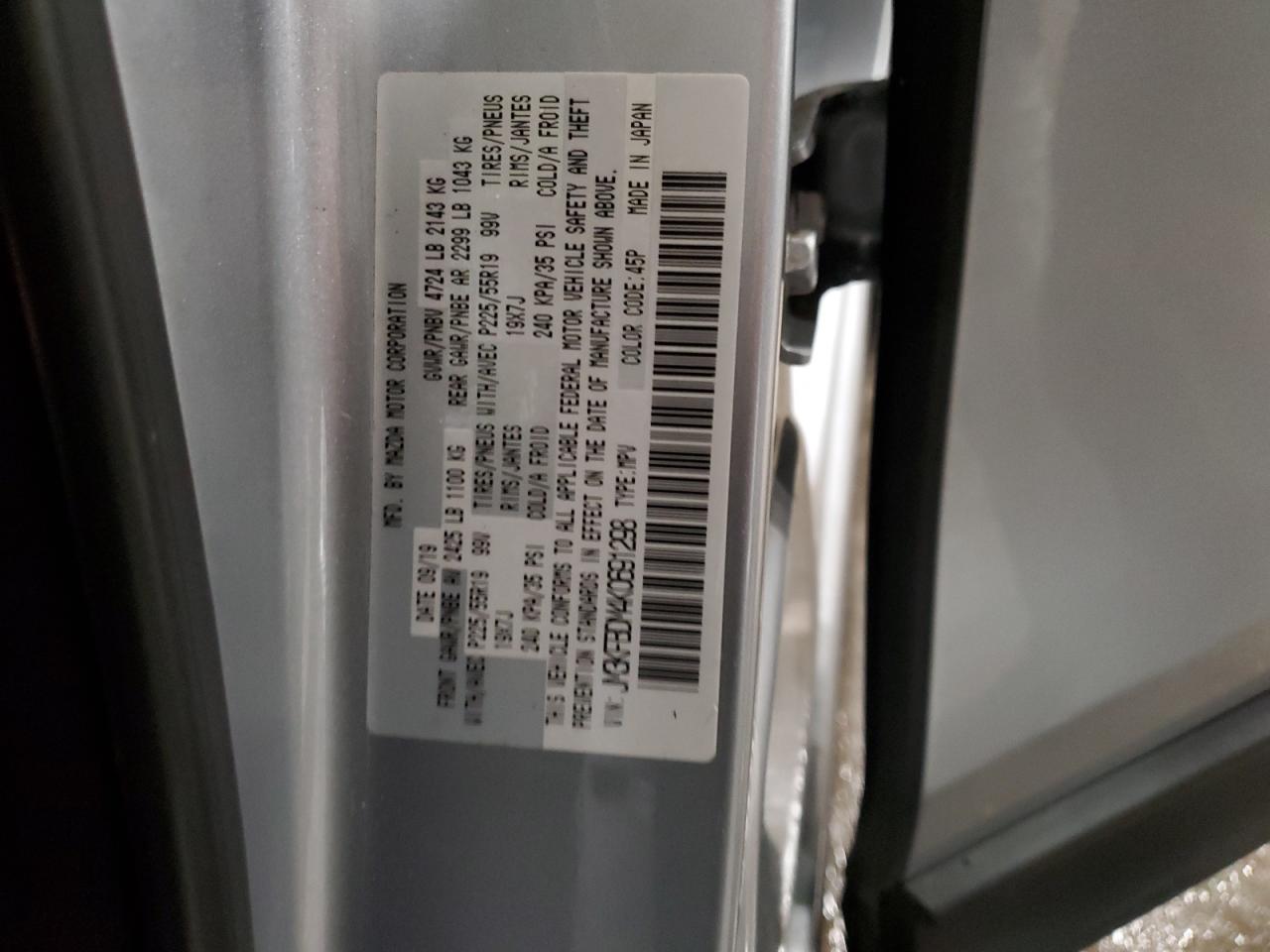 2019 Mazda Cx-5 Grand Touring VIN: JM3KFBDM4K0691298 Lot: 91659075