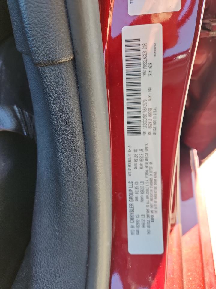 2015 Chrysler 200 Limited VIN: 1C3CCCAB1FN542570 Lot: 92818065