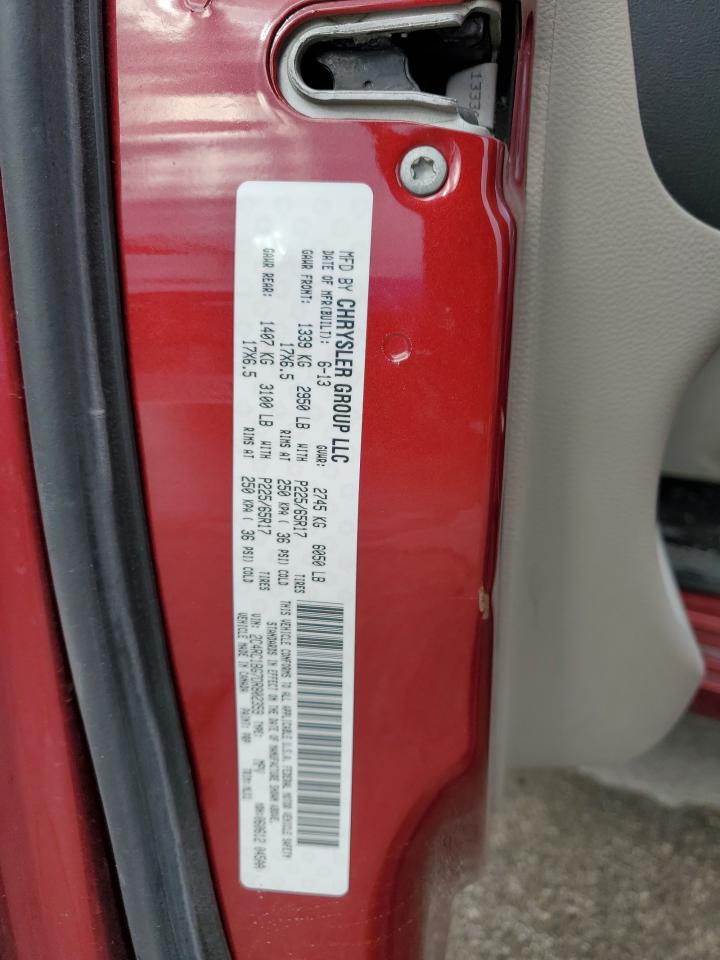 2013 Chrysler Town & Country Touring VIN: 2C4RC1BG7DR802359 Lot: 93286875