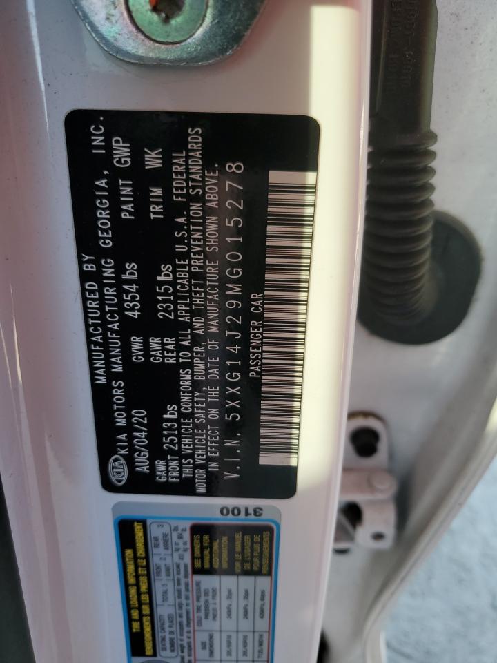 2021 Kia K5 Lxs VIN: 5XXG14J29MG015278 Lot: 93604015