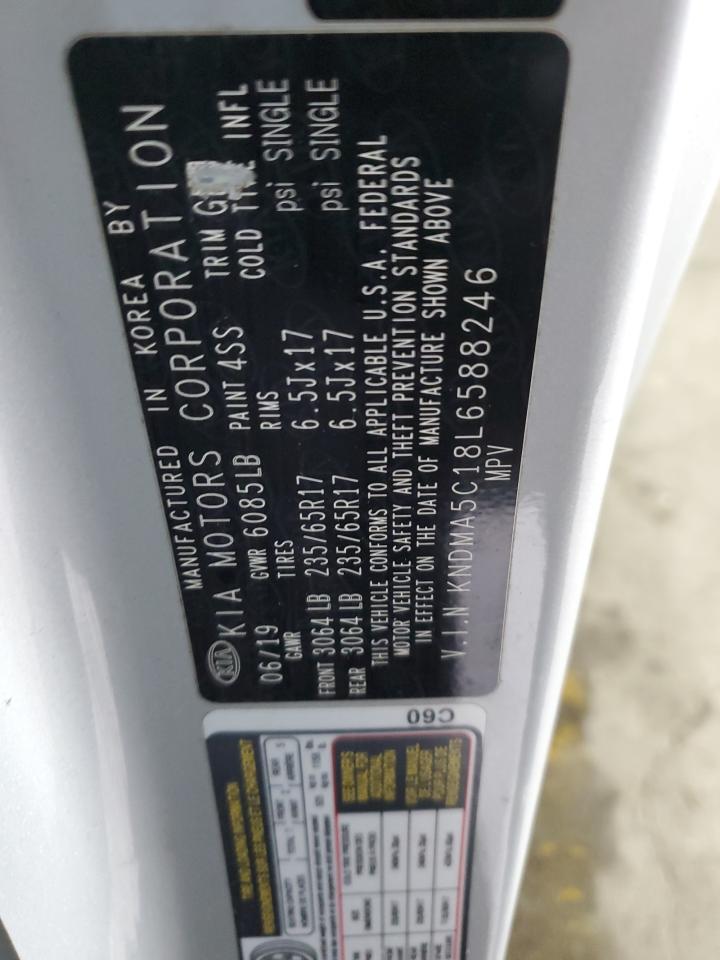 2020 Kia Sedona L VIN: KNDMA5C18L6588246 Lot: 92148445