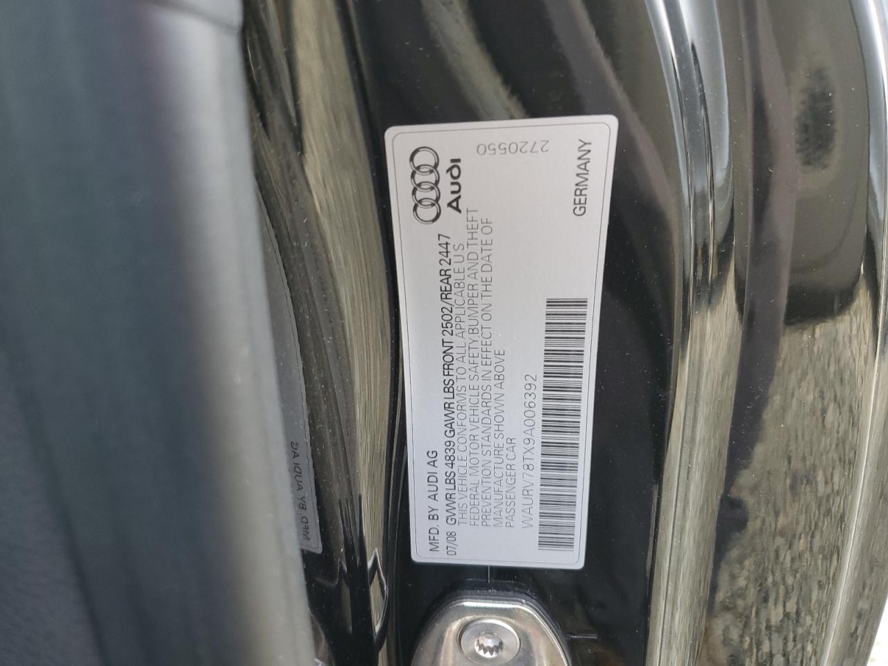 Фото: WAURV78TX9A006392