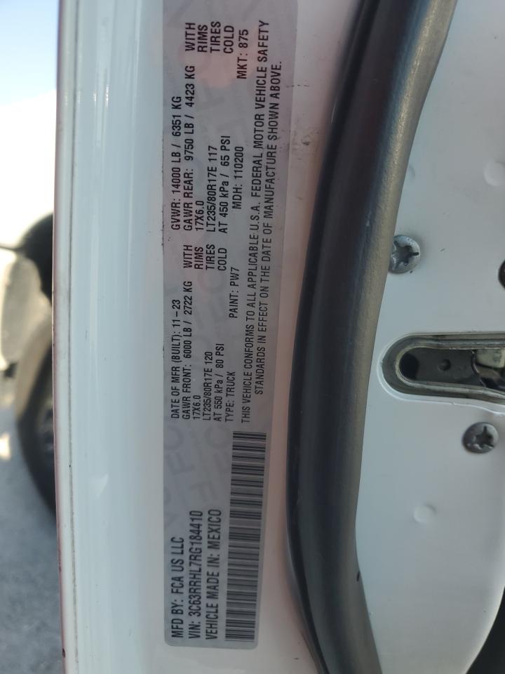 2024 Ram 3500 Big Horn VIN: 3C63RRHL7RG184410 Lot: 91859775