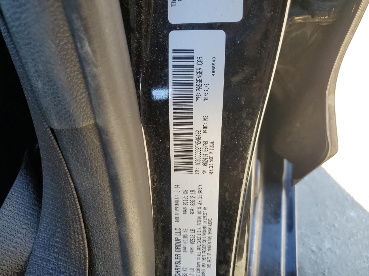 2015 Chrysler 200 S VIN: 1C3CCCBB2FN546402 Lot: 91445105