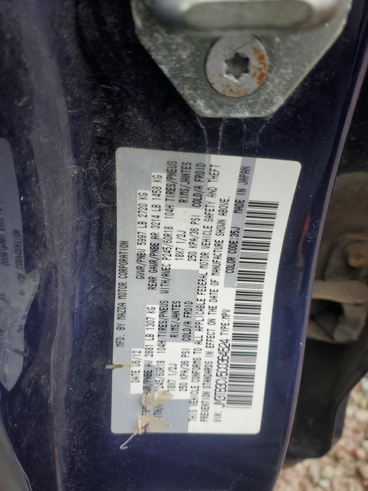 2012 Mazda Cx-9 VIN: JM3TB3CV5C0364524 Lot: 92221485