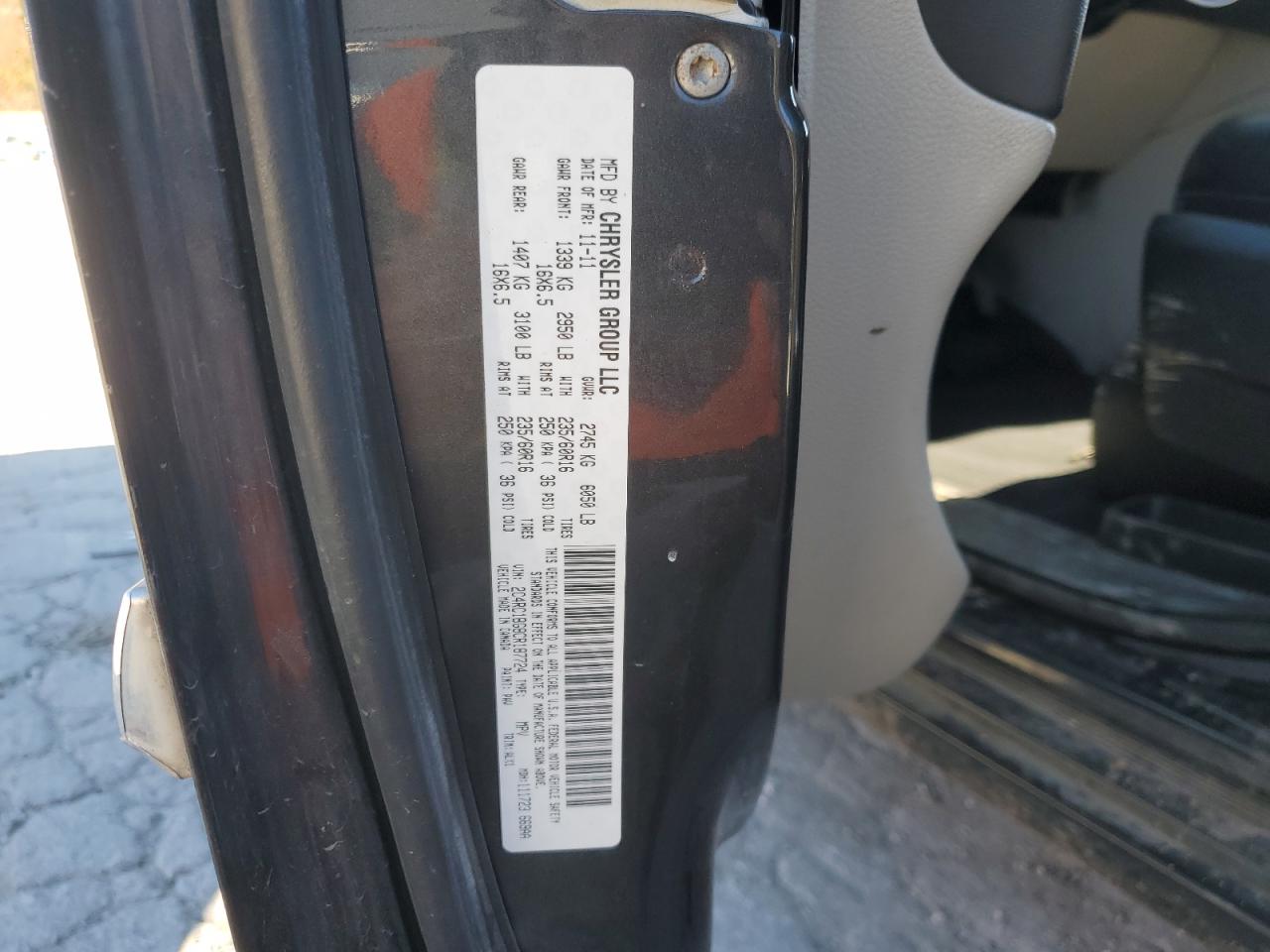 2012 Chrysler Town & Country Touring VIN: 2C4RC1BG8CR187724 Lot: 91651405