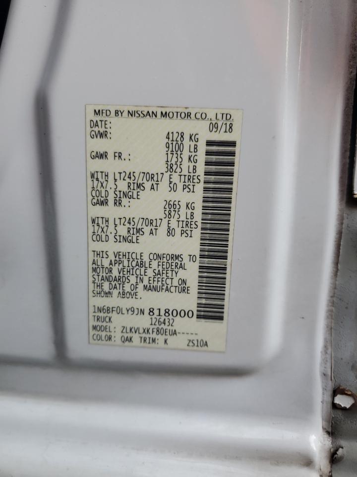 2018 Nissan Nv 2500 S VIN: 1N6BF0LY9JN818000 Lot: 93331605