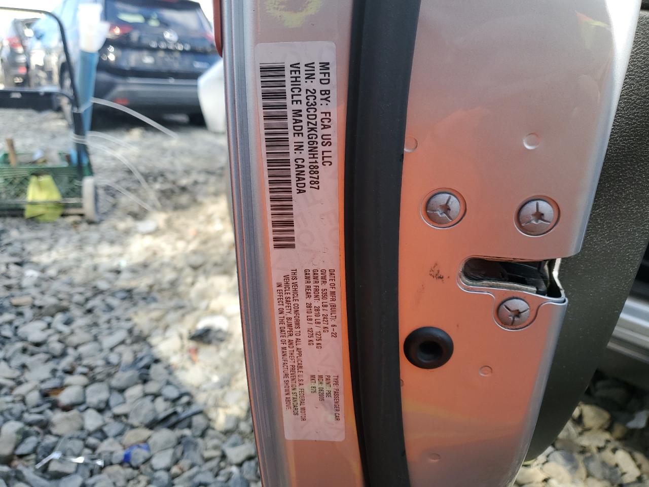 2022 Dodge Challenger Gt VIN: 2C3CDZKG6NH188787 Lot: 91635515