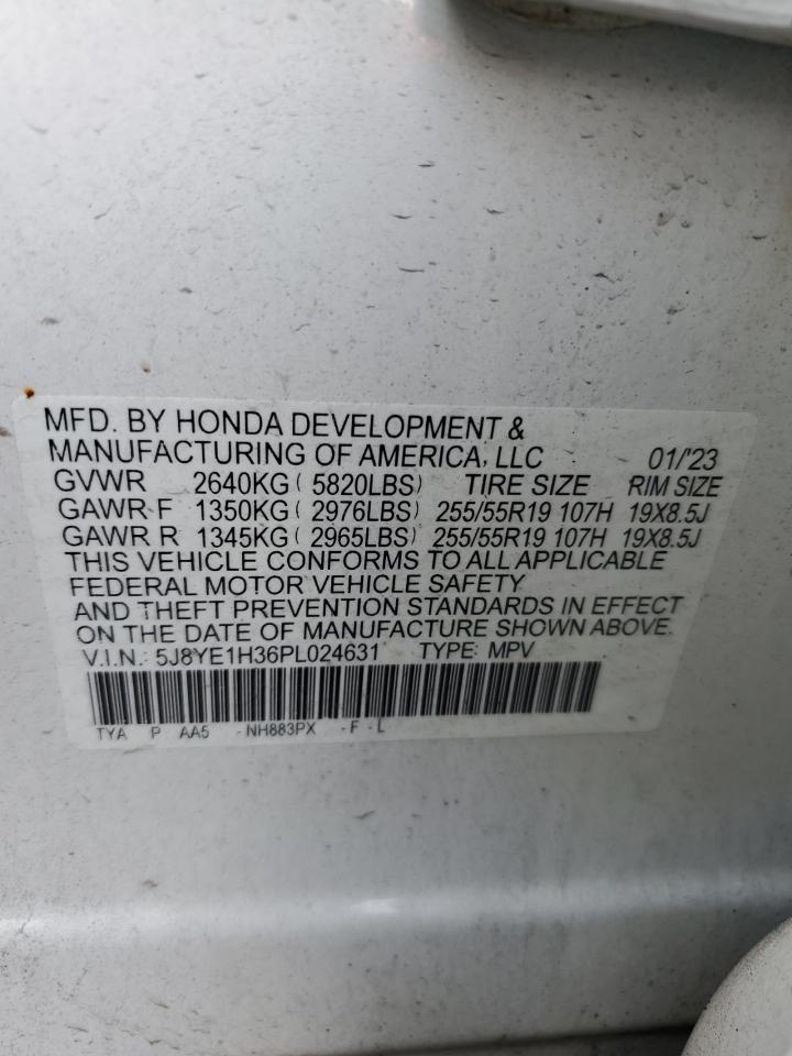 2023 Acura Mdx VIN: 5J8YE1H36PL024631 Lot: 92457275