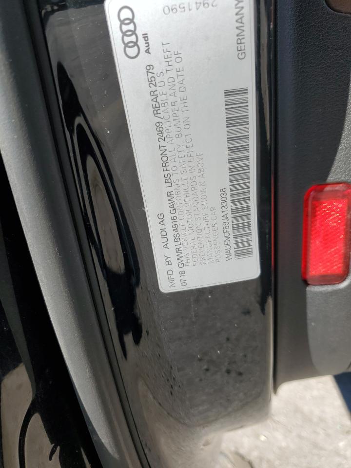 2018 Audi A5 Premium Plus S-Line VIN: WAUENCF59JA133036 Lot: 92089165