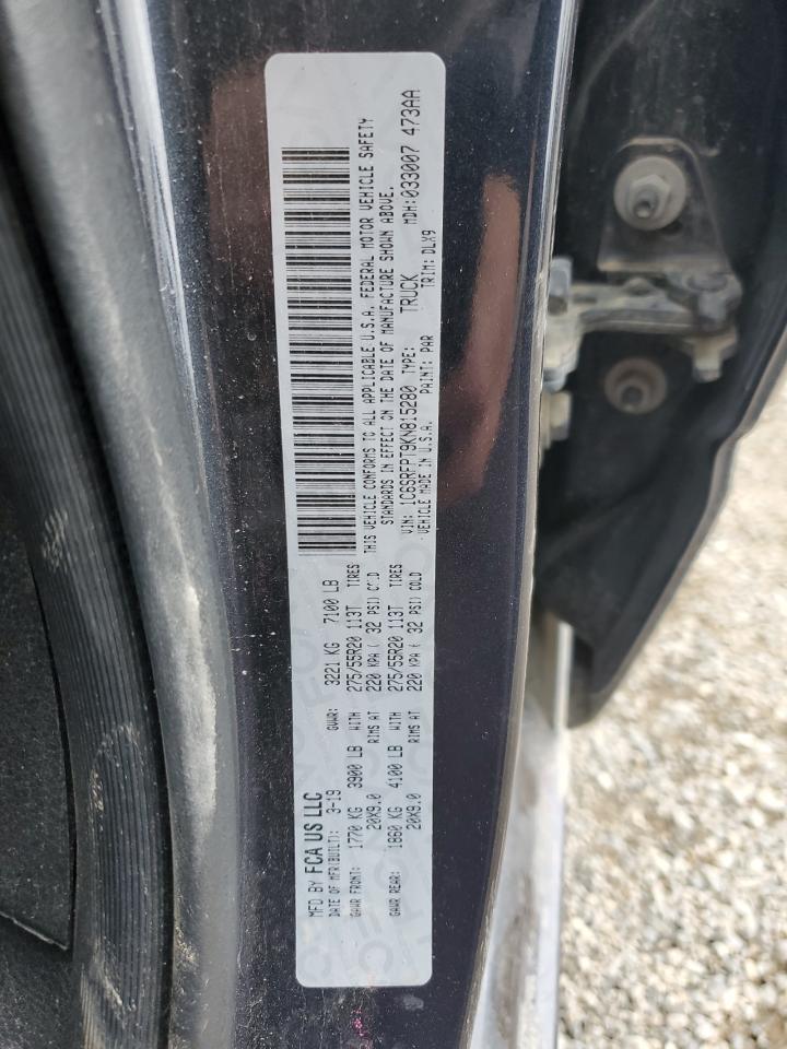 2019 Ram 1500 Limited VIN: 1C6SRFPT9KN815280 Lot: 93326405