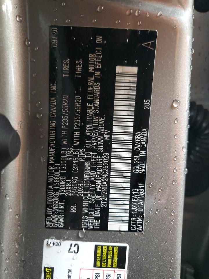 2021 Lexus Rx 350 VIN: 2T2HZMDA2MC262029 Lot: 93239525