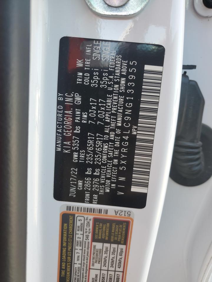 2022 Kia Sorento Lx VIN: 5XYRG4LC9NG133955 Lot: 93890455