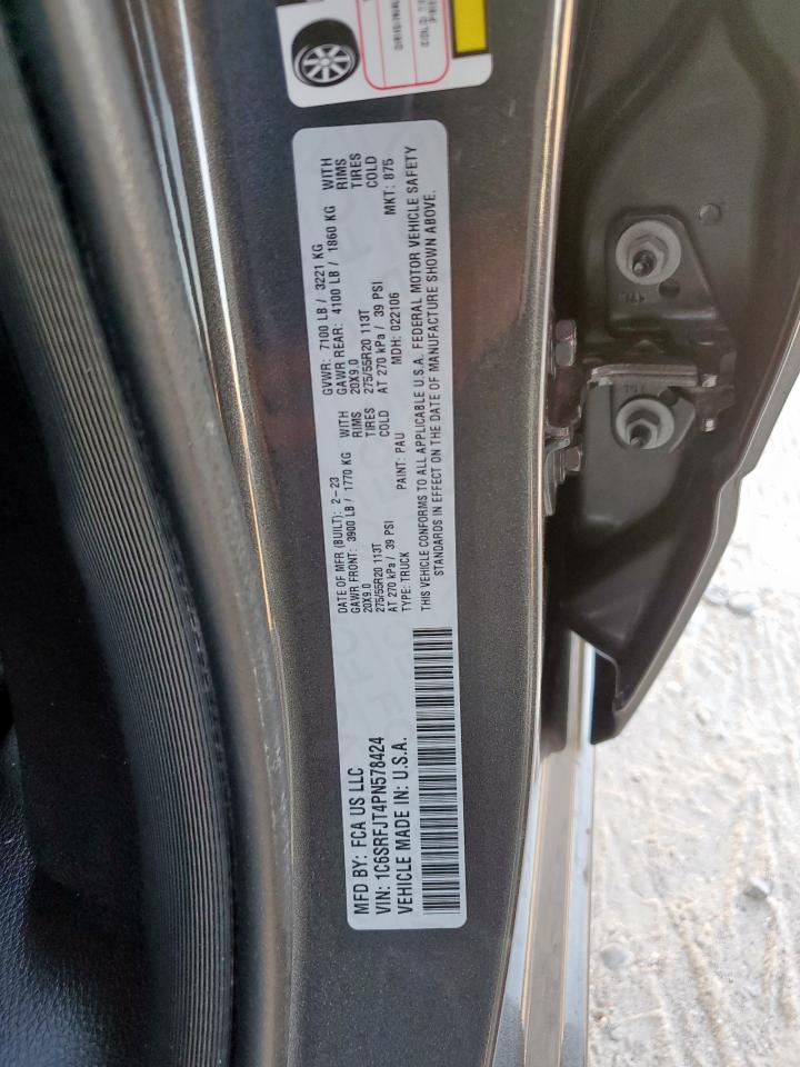 2023 Ram 1500 Laramie VIN: 1C6SRFJT4PN578424 Lot: 92026775