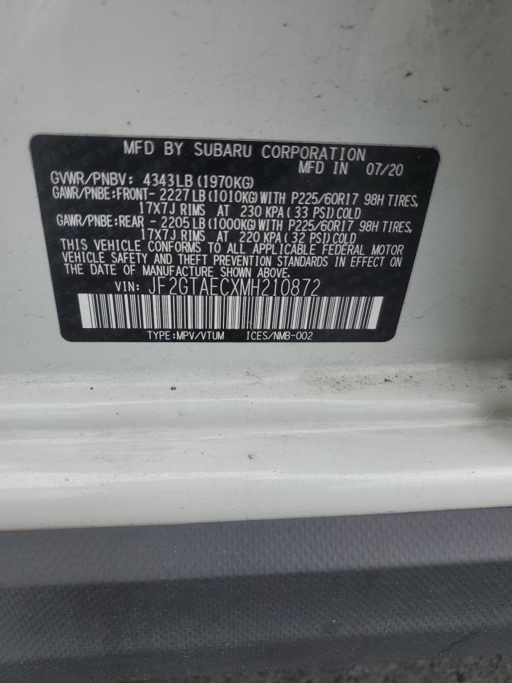 2021 Subaru Crosstrek Premium VIN: JF2GTAECXMH210872 Lot: 92242885