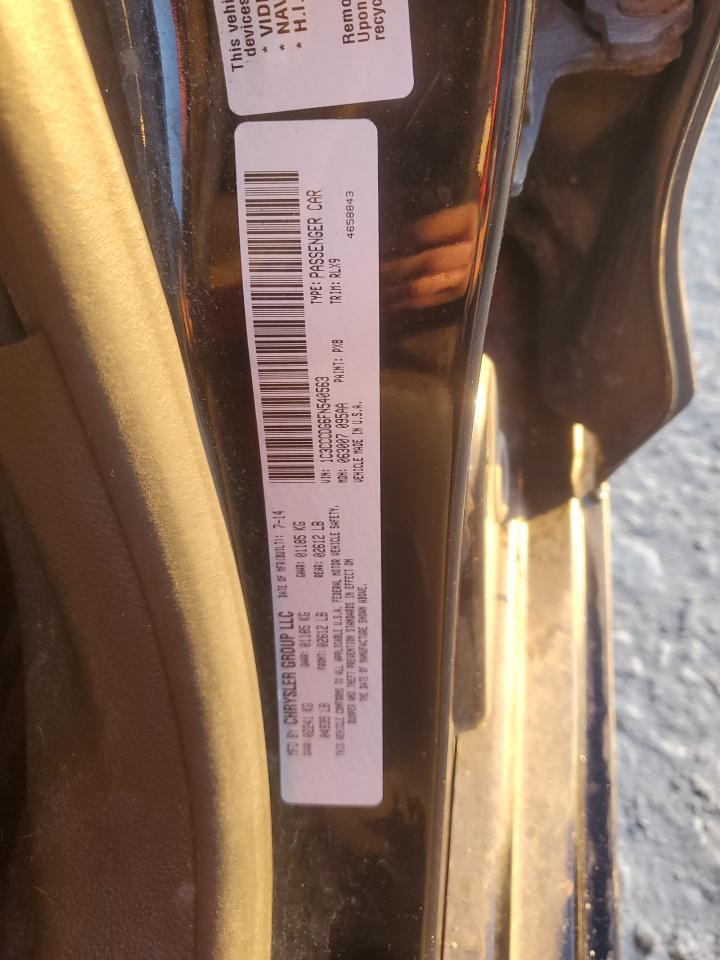 2015 Chrysler 200 S VIN: 1C3CCCDG6FN540563 Lot: 93194355