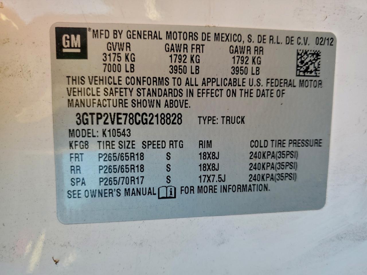 2012 GMC Sierra K1500 Sle VIN: 3GTP2VE78CG218828 Lot: 93385255