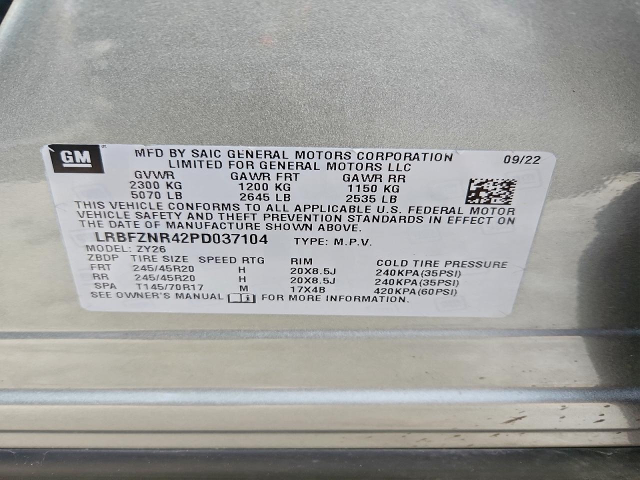 2023 Buick Envision Essence VIN: LRBFZNR42PD037104 Lot: 94690555