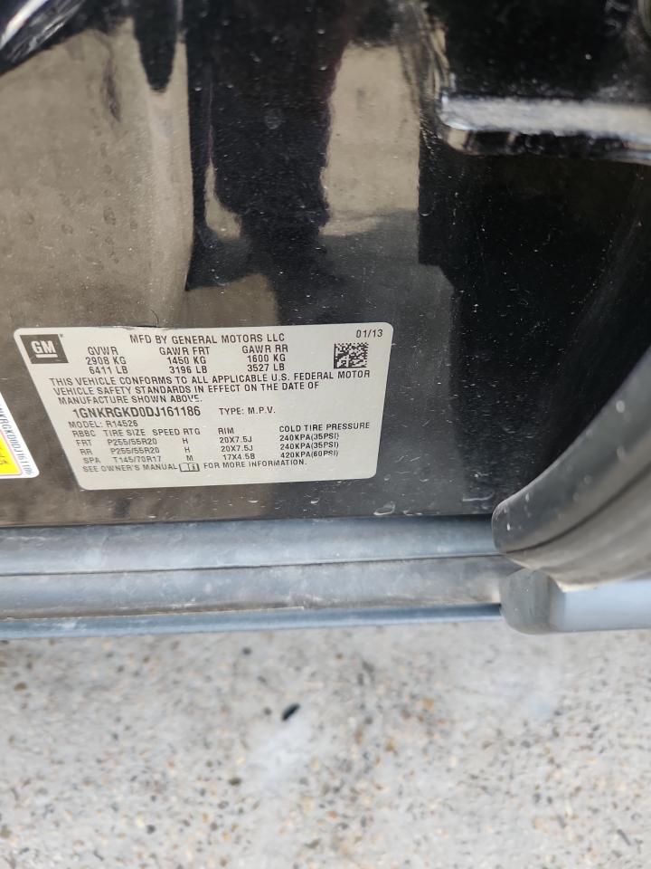 2013 Chevrolet Traverse Lt VIN: 1GNKRGKD0DJ161186 Lot: 92740725