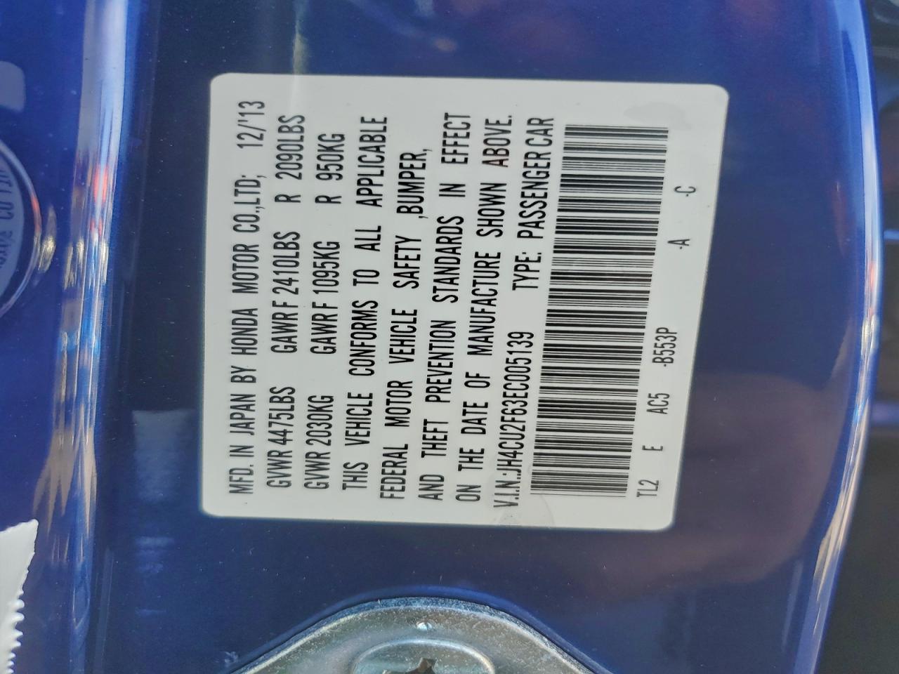 2014 Acura Tsx Tech VIN: JH4CU2F63EC005139 Lot: 93742685