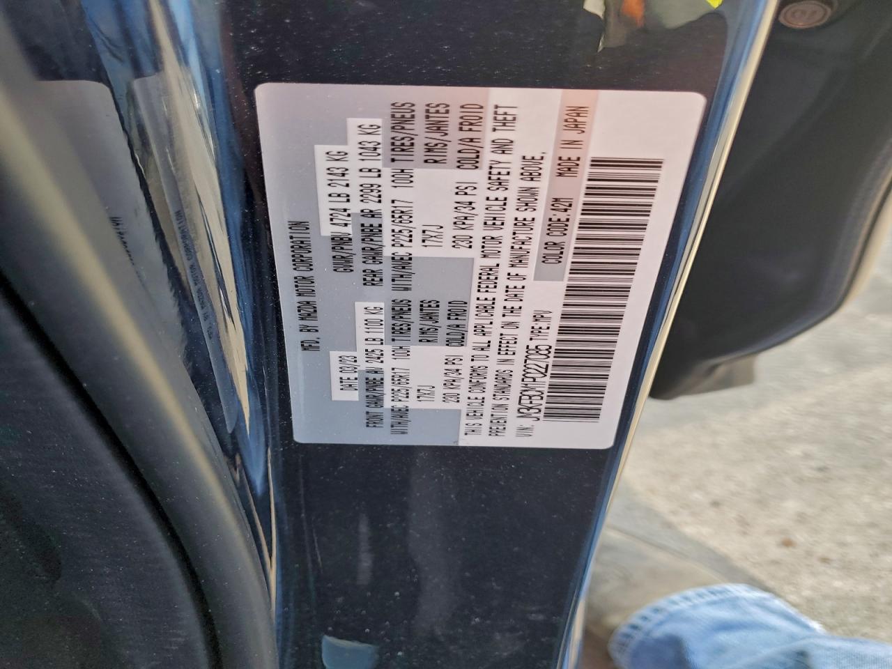 2023 Mazda Cx-5 Preferred VIN: JM3KFBCM1P0227085 Lot: 93108365